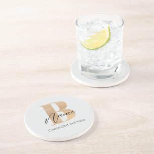 Moderne Mit Monogramm Erstklassigkeit Personalisie Getränkeuntersetzer