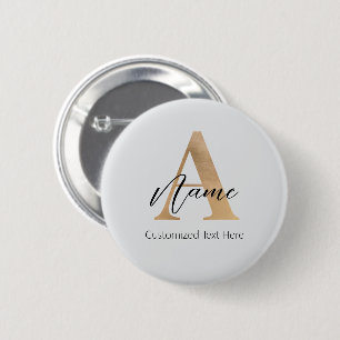 Moderne Mit Monogramm Erstklassigkeit und Name Per Button