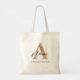 Moderne Mit Monogramm Erstklassigkeit und Name Per Tragetasche