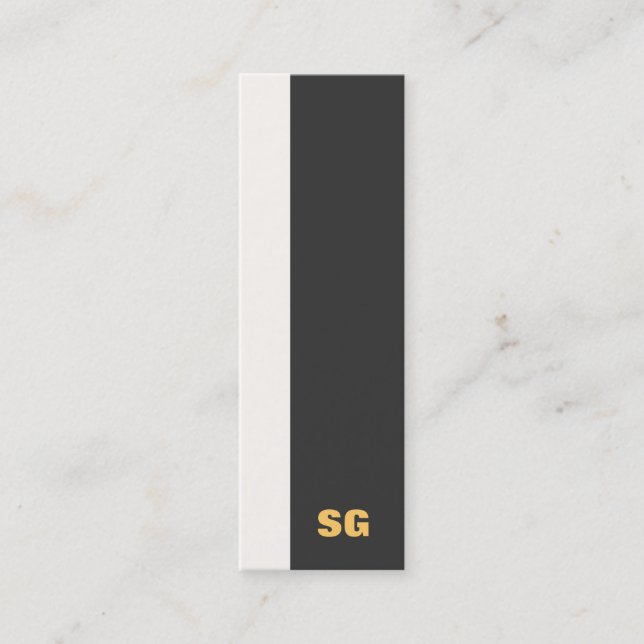 Moderne Mit Monogramm Mini-Business-Karte Mini Visitenkarte (Vorderseite)