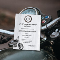 Moderne Mit Monogramm Motorrad-Adventure-Hochzeit
