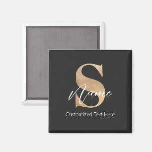 Moderne Mit Monogramm S & Name Personal Magnet
