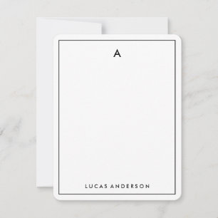Moderne Mit Monogramm Stationery Note Card Mitteilungskarte