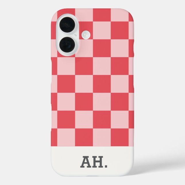 Moderne Mit Monogramm Tafel iPhone 16 Hülle (Rückseite)