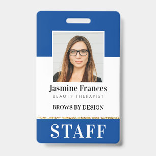 MODERNE MITARBEITER-FOTO-ID arbeit chic design bla Ausweis