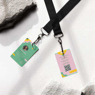 Moderne Mitarbeiter-Foto-ID Unternehmenssicherheit Ausweis