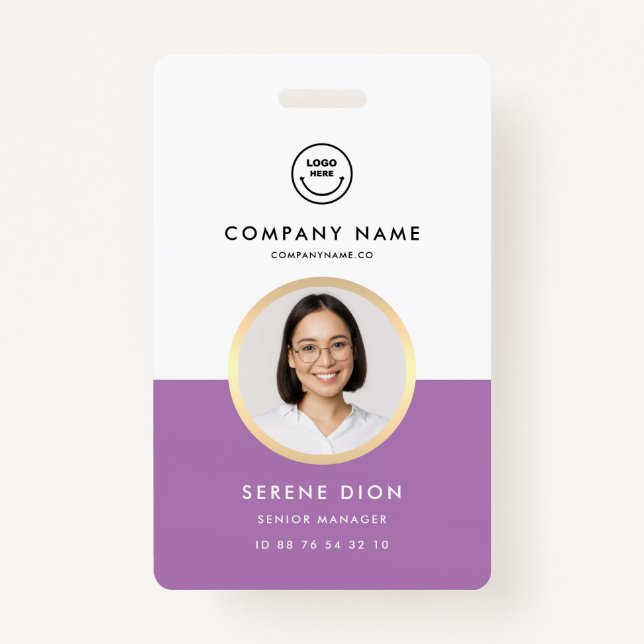 Moderne Mitarbeiter ID Individuelle Name Foto ID L Ausweis (Vorderseite)