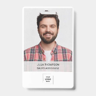 Moderne Mitarbeiterfoto-Unternehmensidentität Ausweis