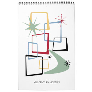 Moderne Mitte 3. Original Art Retro Kalender