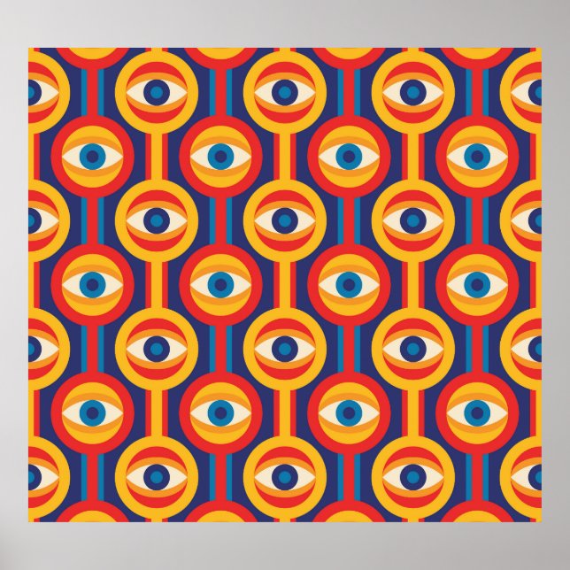Moderne Mitte des Jahrhunderts: abstrakt geometris Poster (Vorne)