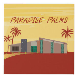 Moderne Mitte des Jahrhunderts, Las Vegas Paradise Künstlicher Leinwanddruck