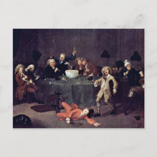 Moderne Mitternachtskonversation von Hogarth Willi Postkarte
