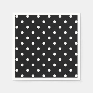 Moderne Mode des Schwarzweiss-Tupfens Serviette