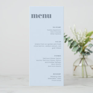 Moderne modèle de menu de dîner de mariage grand e