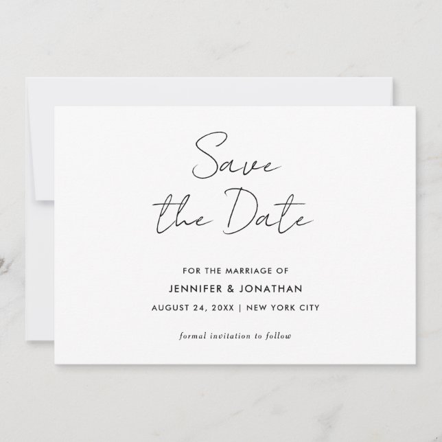 Moderne modèle simple calligraphie noir et blanc (Devant)