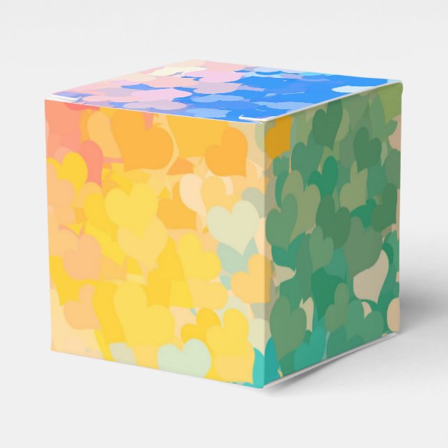 Moderne moderne Abstrakte Kunst Elegante Vorlage Geschenkschachtel (Vorderseite)
