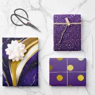 Moderne moderne Amnesty Lila Multiple Gemustert Geschenkpapier Set