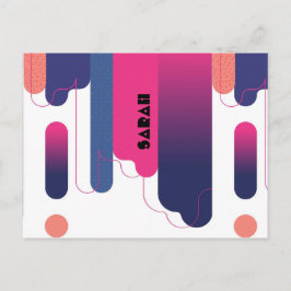 Moderne moderne Bogen Line Art Minimal Postkarte