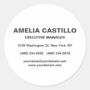 Moderne Moderne Elegant Einfach Minimalistisch Runder Aufkleber