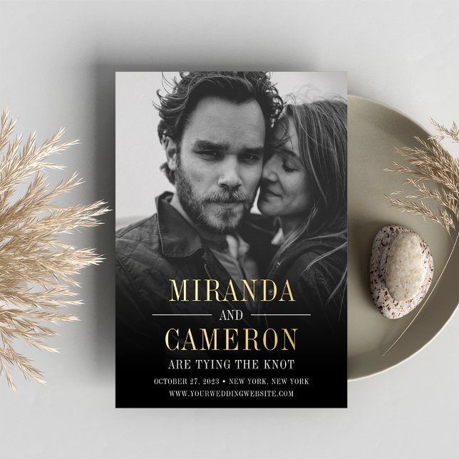 Moderne Moderne | FOTO SAVE THE DATE Folieneinladung (Von Creator hochgeladen)