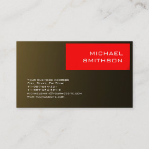 Moderne moderne Gold Red Strip Business Card Visitenkarte