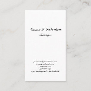 Moderne moderne Handschrift minimalistisch Schwarz Visitenkarte