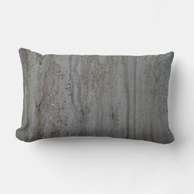 Moderne moderne Kreation Graue Mauer Abstrakt Lendenkissen (Vorderseite)