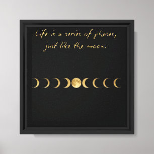 Moderne moderne Mauerphasen   Black and Gold Celes Leinwanddruck
