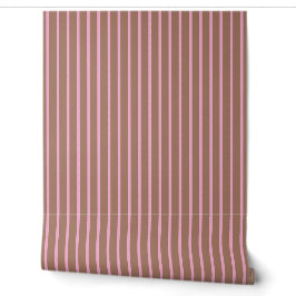 Moderne moderne Mocha Brown Pink Streifen Tapete