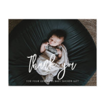 Moderne, moderne schwarze Babydusche danke