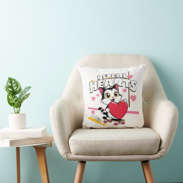 Moderne, moderne Valentinenkissen für Haustiere Kissen (Stuhl )