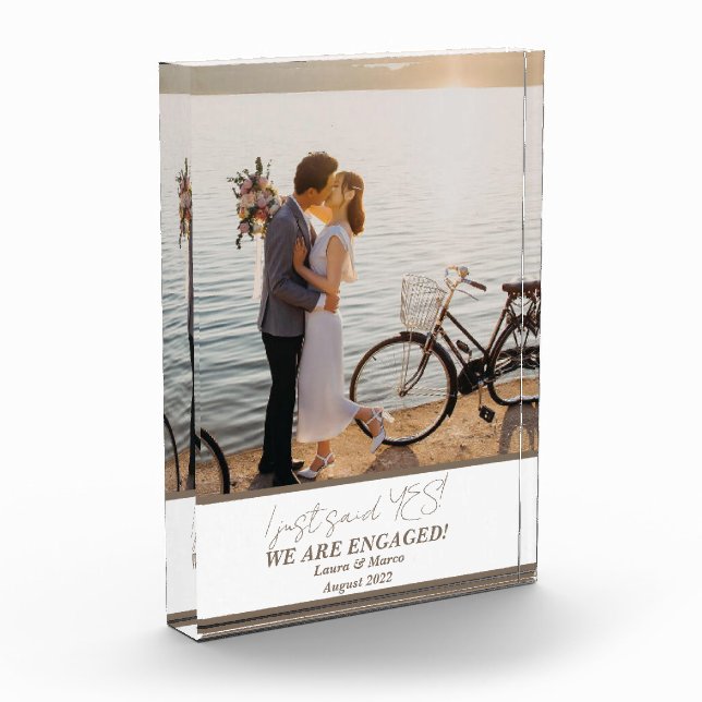 Moderne moderne Verlobung - Foto-Block Fotoblock (Links)