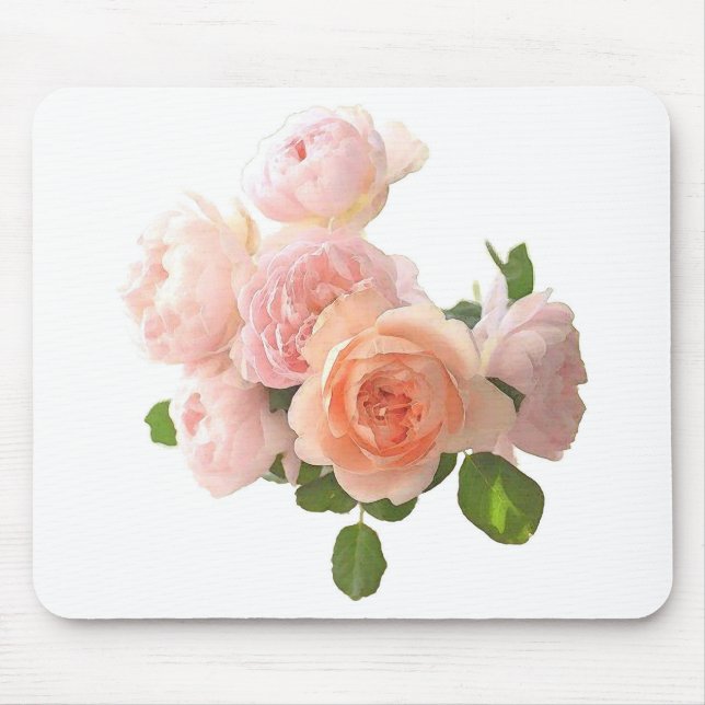 Moderne moderne Vorlage Elegante Rose Design Mousepad (Vorne)