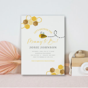Moderne Mommy-to-Bee-Baby-Shower-Einladung Einladung