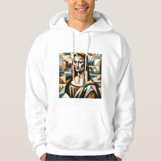 Moderne Mona Lisa im Bleiglas-Stil T-Shirt Hoodie