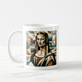 Moderne Mona Lisa im Bleiglas-Stil T-Shirt Kaffeetasse