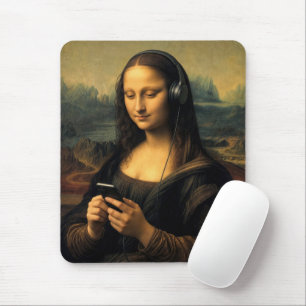Moderne Mona Lisa mit Smartphone Mousepad