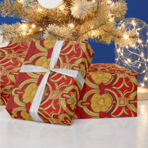 Moderne Mond-Neujahrs moderne asiatische Muster Geschenkpapier