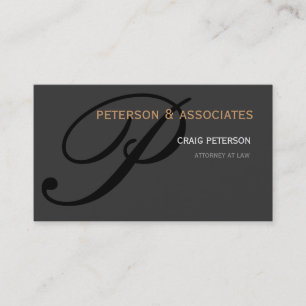 Moderne Mongram Rechtsanwaltskanzlei Business Card Visitenkarte