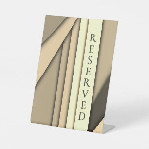 Moderne monochrome beige Reservierung Sockelschild