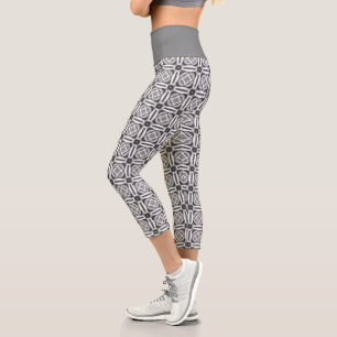 Moderne monochrome Caprihosen mit hoher Taille Capri Leggings