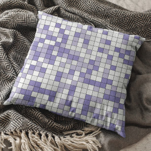 Moderne monochrome lila geometrische Muster Kissen