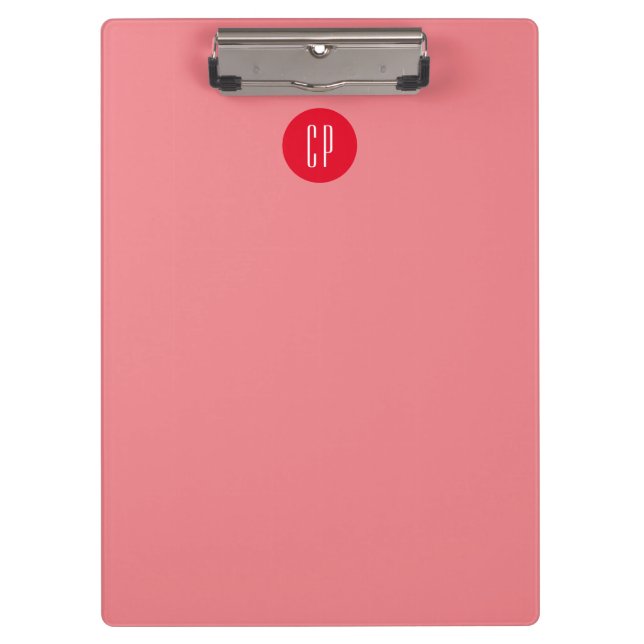 Moderne Monogram Berufliche Schlichte Einfache Ini Klemmbrett (Vorderseite)