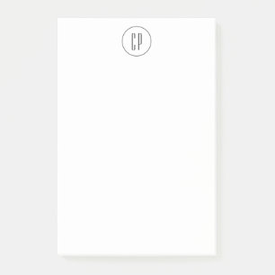 Moderne Monogram Berufliche Schlichte Einfache Ini Post-it Klebezettel
