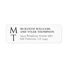 Moderne Monogram Bold Black Initials