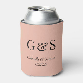 Moderne Monogram Bride & Groom Names Wedding Coole Dosenkühler