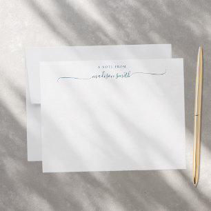 Moderne Monogram Elegant Script Calligrafy Name Mitteilungskarte
