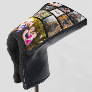 Moderne Monogram-Familienfotografie Collage Cool t Golf Headcover
