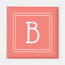 Moderne Monogram Letter Initial Template Niedlich  Magnet