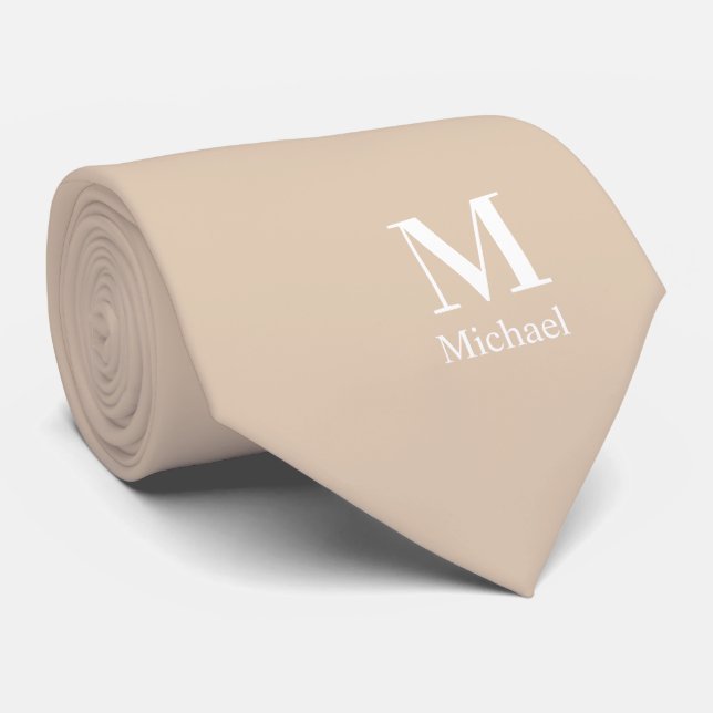 Moderne Monogram Name Custom Neck Tie Krawatte (Gerollt)